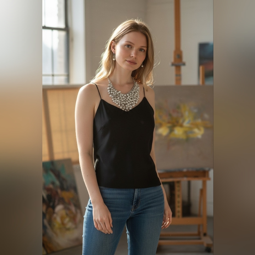 Elegant Black Women's Top